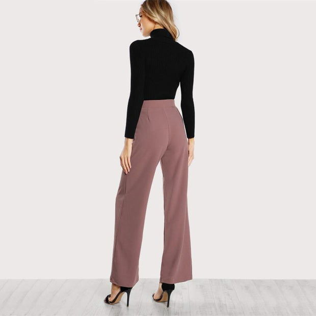 Self Tie Waist Palazzo Pants