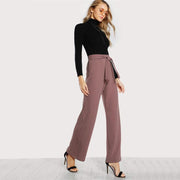 Self Tie Waist Palazzo Pants