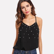 Pearl Embellished Cami Top