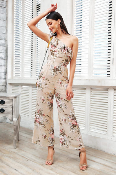 Flower Me Off Shoulder Jumpsuit