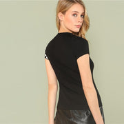 Colorblock Plaid Round Neck Top