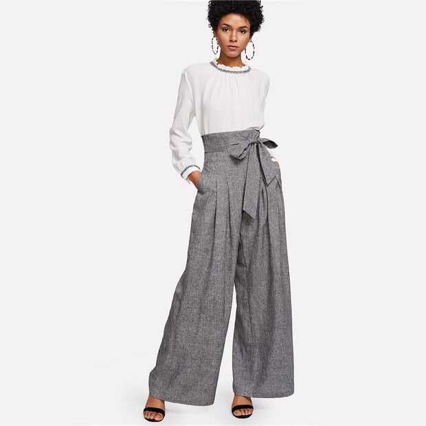Self Bet Wide Palazzo Pants