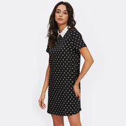 Polka Dot Straight Mini Dress