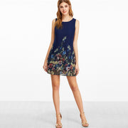 Flower Print Mini Dress