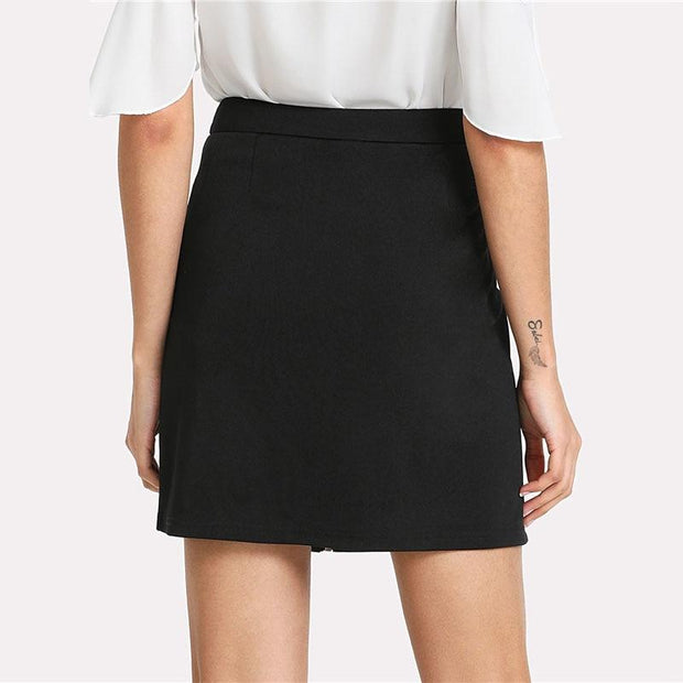 Botanical Flower Embroidery Skirt