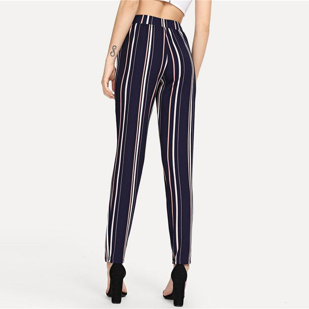 Pinstripe Casual Pants