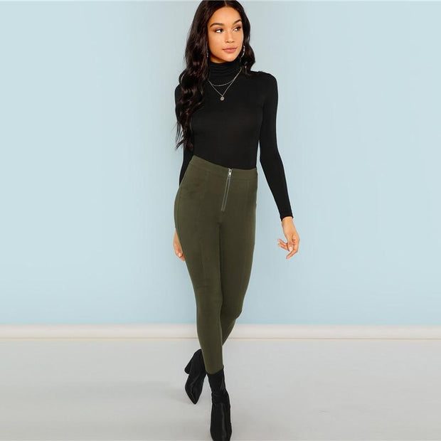 Turtleneck Slim Fit Top