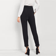Waist Belted Mid Waist Tapered Pants