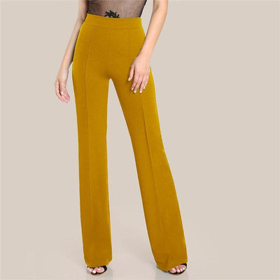 High Rise Piped Pants