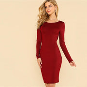 Backless Twist V Back Mini Dress