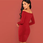 Off The Shoulder Deep Dress