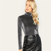 Elegant Glitter Colorblock Top
