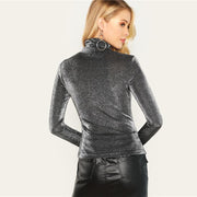 Elegant Glitter Colorblock Top