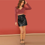 Self Adjustable Belted Skirt