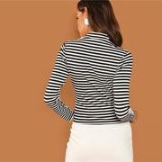 Black & White Striped Top