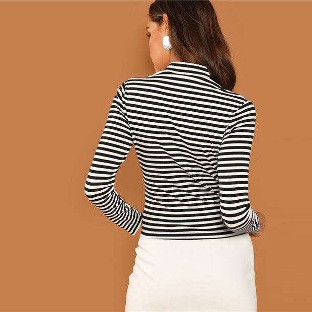 Black & White Striped Top