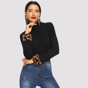 Leopard Print Cuff Top