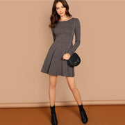 Fit & Flare Heathered Knit Dress