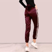 Side Striped Satin Pants