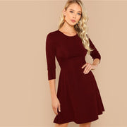 Backless Lace Contrast Mini Dress