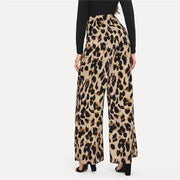 Leopard Print Wide Pants