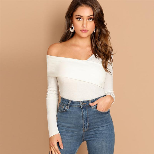 Criss Cross Off Shoulder Top