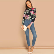 Elegant Floral Print Top