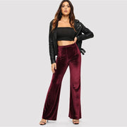 High Waist Straight Long Pants