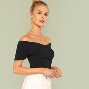 Ribbed Off the Shoulder Top