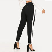 Trim Split Hem Carrot Pants