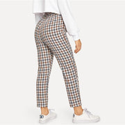 Exposed Zip Fly Plaid Pants