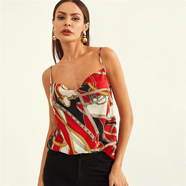 Halterneck Stretchy Tank Top