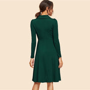 Keyhole Front Flare Dress