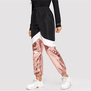 Metallic Panel Sweat Pants