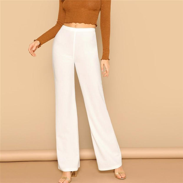 High Waist Straight Leg Pants
