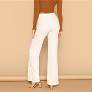 High Waist Straight Leg Pants