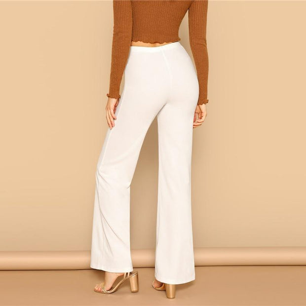 High Waist Straight Leg Pants