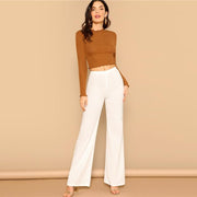 High Waist Straight Leg Pants