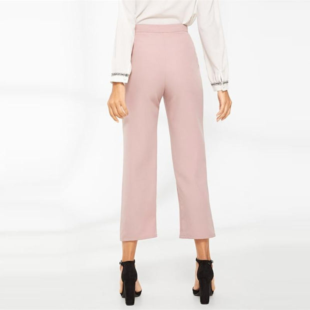 Cropped Straight Fly Pants