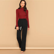 Wide Leg Zipper Fly Pants