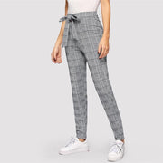 Knot Waist Glen Plaid Pants