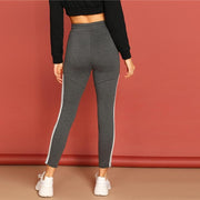 Striped High Waist Skinny Pants
