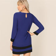 Two Tone Cut & Sew Tunic Mini Dress