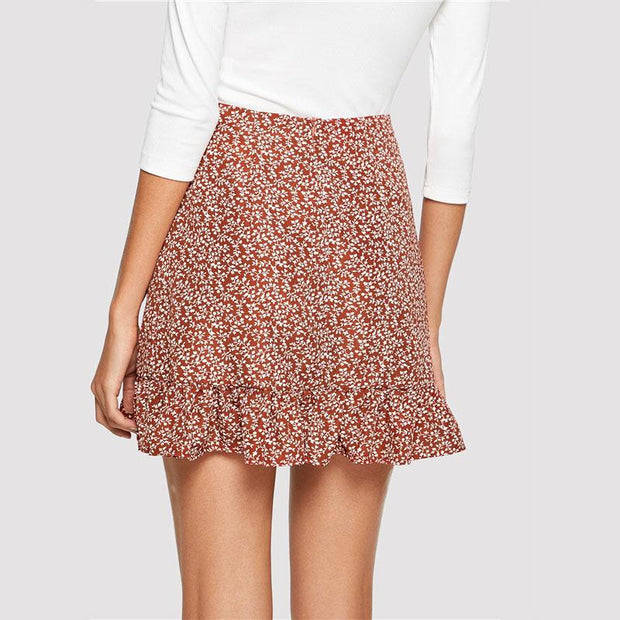 Ruffle Feathers Mini Skirt