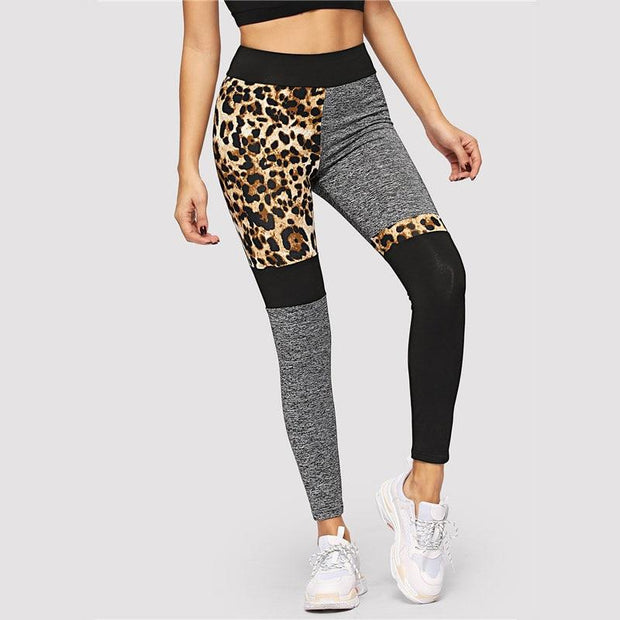 Leopard Patch Leggings