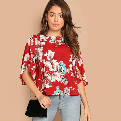 Bohemian Butterfly Floral Top