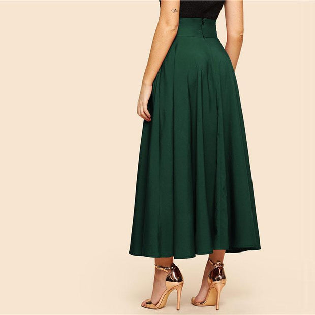 Bow Knot Front Flare Skirt
