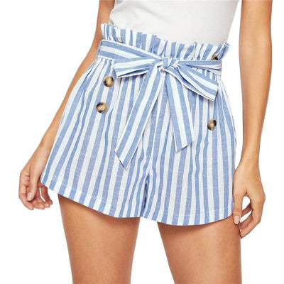 Prep Stripe Button Shorts