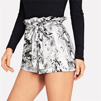 Bite Me Snake Print Shorts