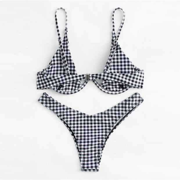 May Gingham Bikini Set